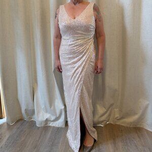 Champagne Sequins Formal Dress US 12